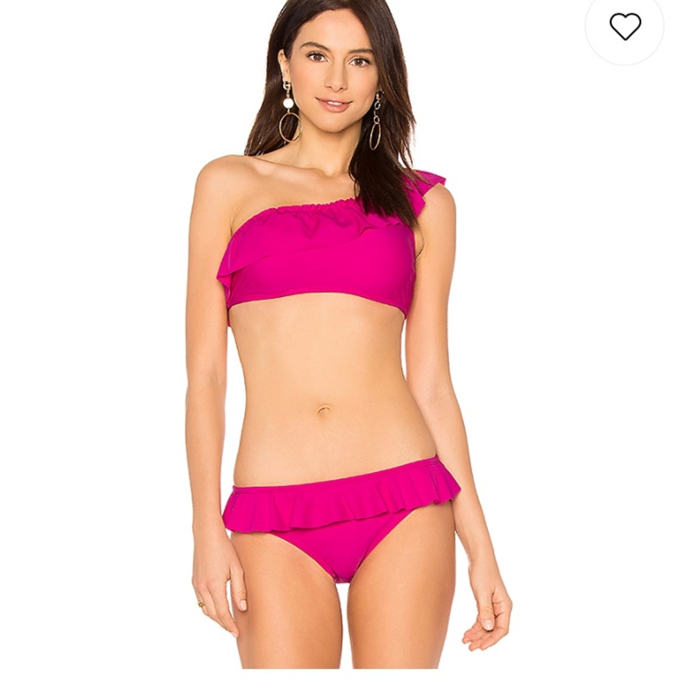 Shoshanna Ruffle one shoulder bikini